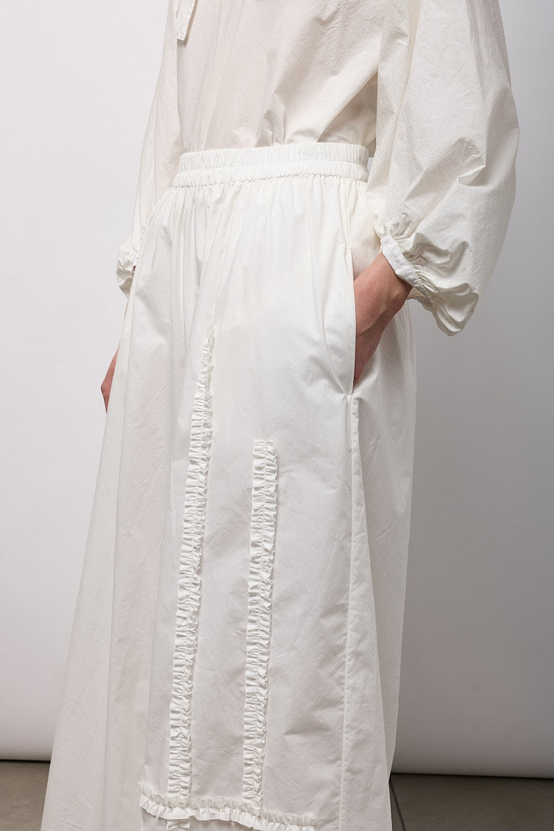 Pantalone palazzo con rouches Neirami