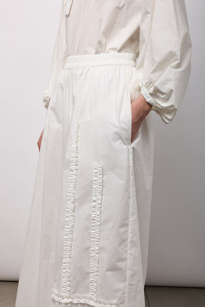 Pantalone palazzo con rouches Neirami