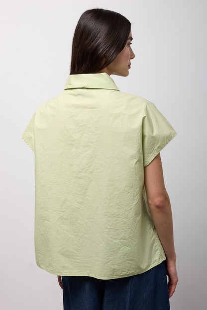 Camicia con collo a nastro Neirami