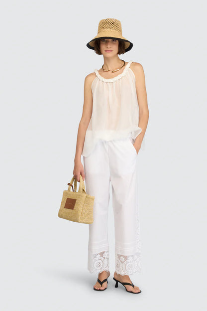 Pantalone cropped con pizzo OTTOLINE Semicouture
