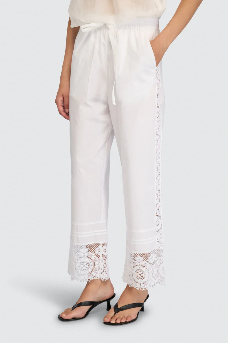 Pantalone cropped con pizzo OTTOLINE Semicouture
