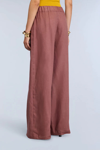 Pantalone largo in lino JHONNY Semicouture