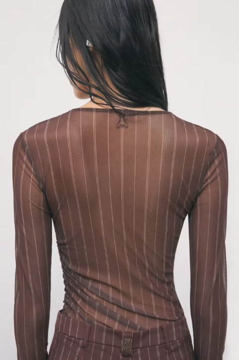 Maglia in tulle con righe Patrizia Pepe