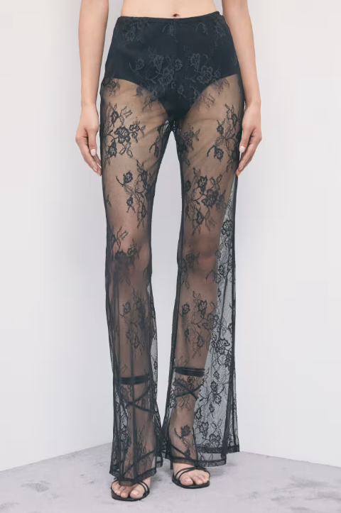 Pantalone a zampa in pizzo trasparente Patrizia Pepe