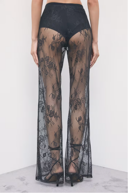 Pantalone a zampa in pizzo trasparente Patrizia Pepe