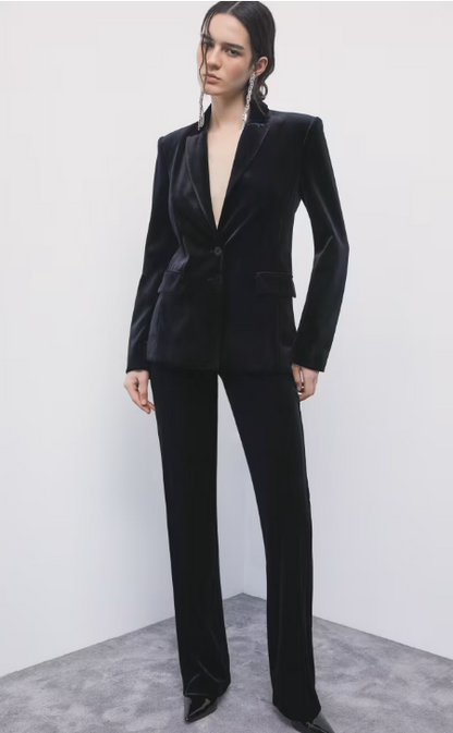 Pantaloni dritti in velluto stretch Patrizia Pepe
