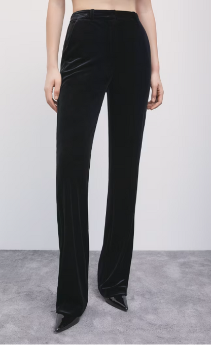 Pantaloni dritti in velluto stretch Patrizia Pepe