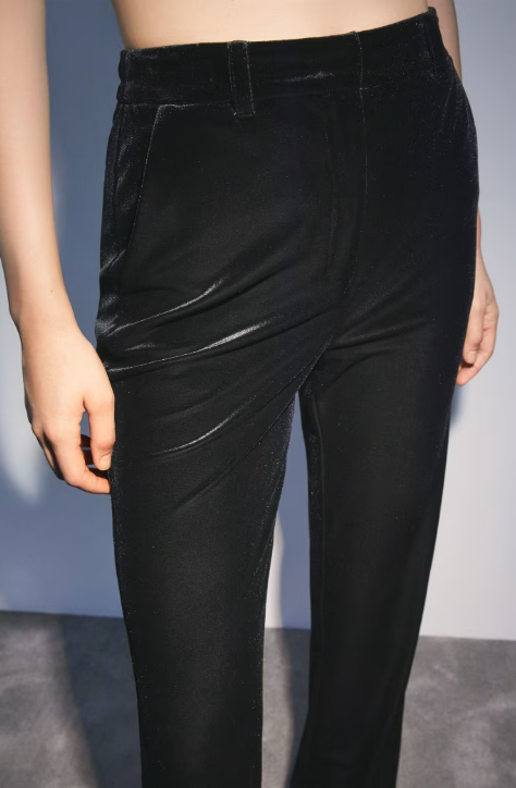 Pantaloni dritti in velluto stretch Patrizia Pepe