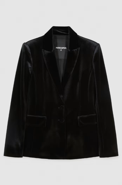 Giacca lunga in velluto stretch Patrizia Pepe