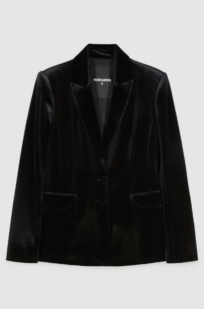 Giacca lunga in velluto stretch Patrizia Pepe