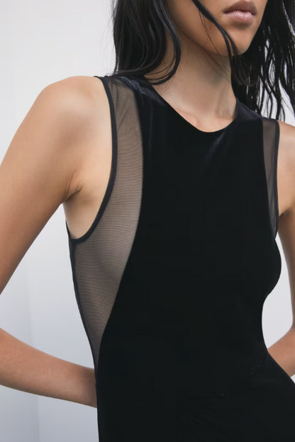 Tuta in velluto stretch a gamba dritta Patrizia Pepe