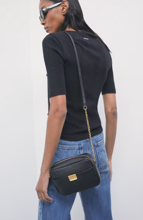 Borsa a tracolla in pelle small Patrizia Pepe