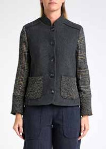 Giacca corta con maniche tweed Alessia Santi