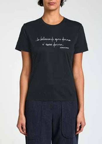 T-shirt con lettering Alessia Santi