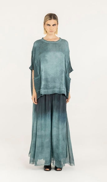 Maxi t-shirt con inserti in rete Sanctamuerte