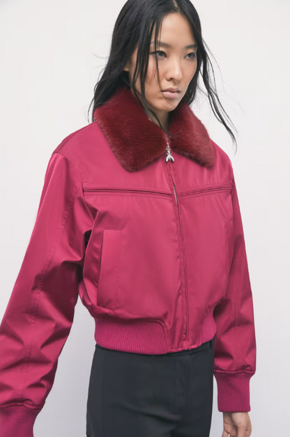 Bomber con collo in pelliccia Patrizia Pepe