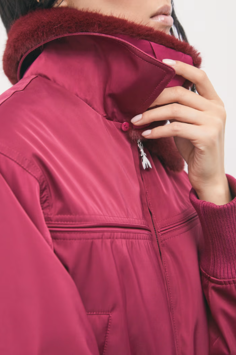 Bomber con collo in pelliccia Patrizia Pepe