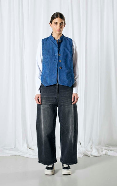 Pantalone ampio in denim PUA TreBarraBi