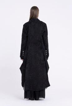Cappotto lungo doppiato in tulle Sanctamuerte