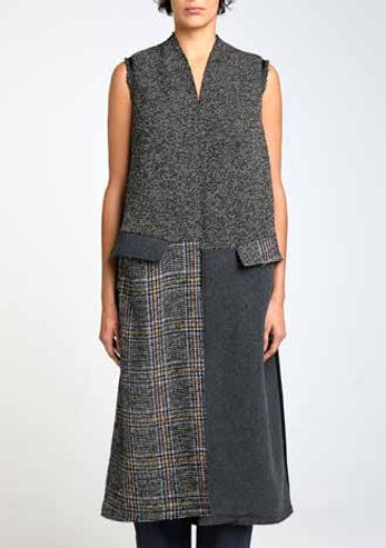 Gilet lungo patchwork Alessia Santi