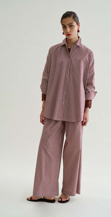 Camicia over rigata FLOOR