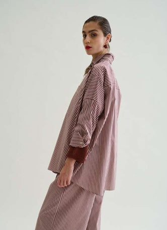 Camicia over rigata FLOOR