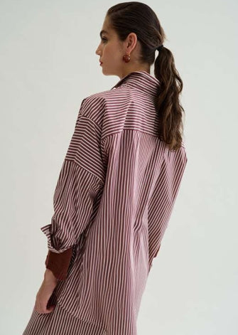 Camicia over rigata FLOOR