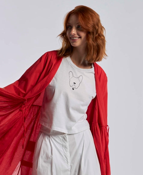 T-Shirt con stampa TRIF TreBarraBi