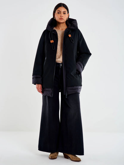 Piumino over a uovo con zip laterari Vicolo