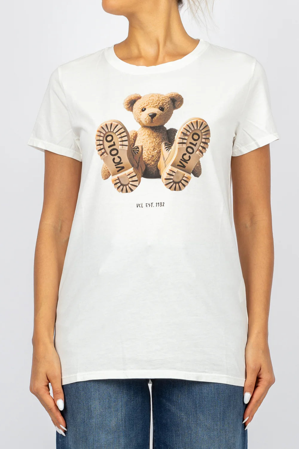 T-shirt con stampa orso ViCOLO