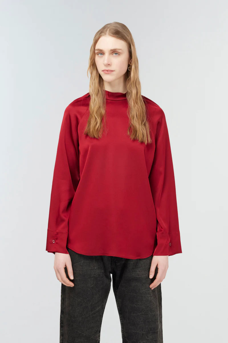 Blusa in satin CLAUDIE Semicouture