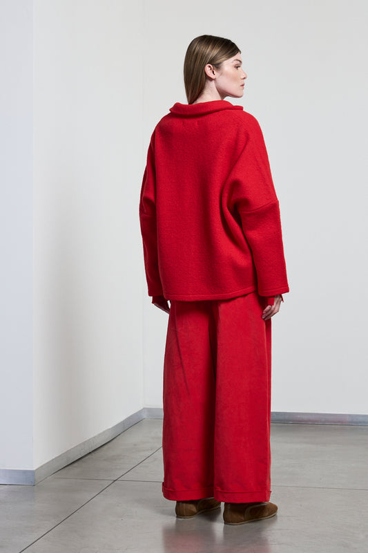 Giacca con tasconi in lana cotta Neirami