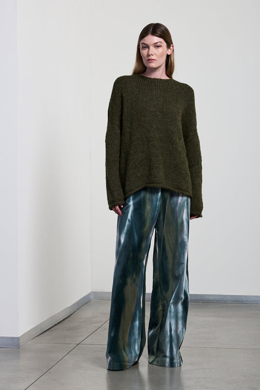 Maglia girocollo over in alpaca Neirami