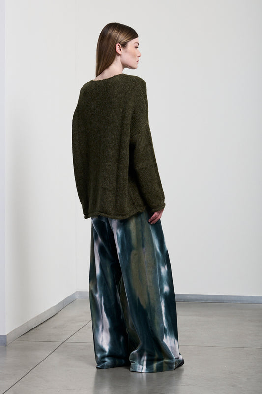 Maglia girocollo over in alpaca Neirami