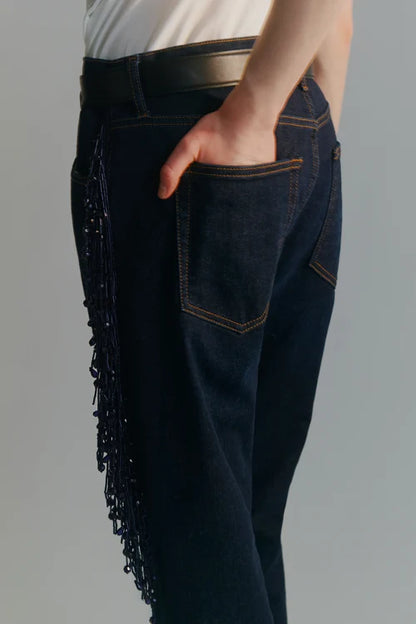 Jeans con frange strass Circus Hotel
