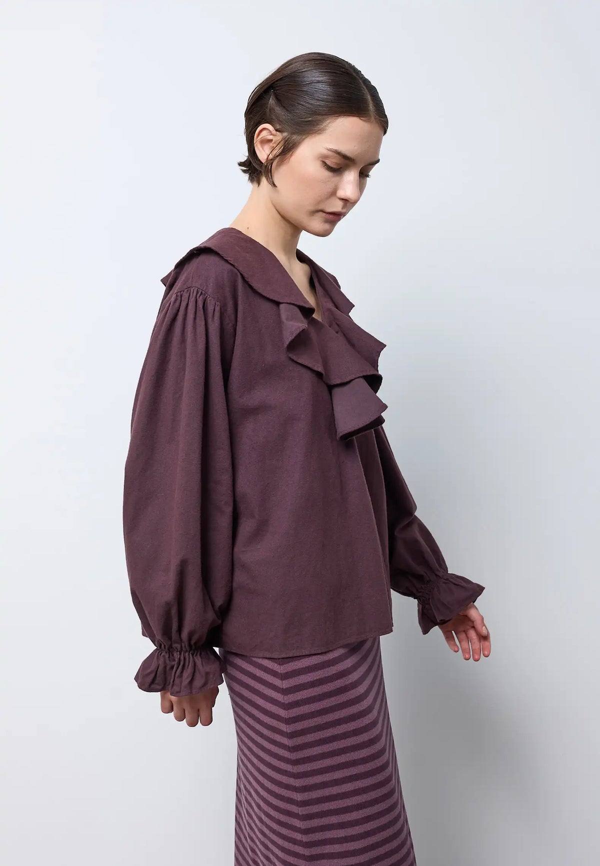 Blusa ampia con volant Neirami