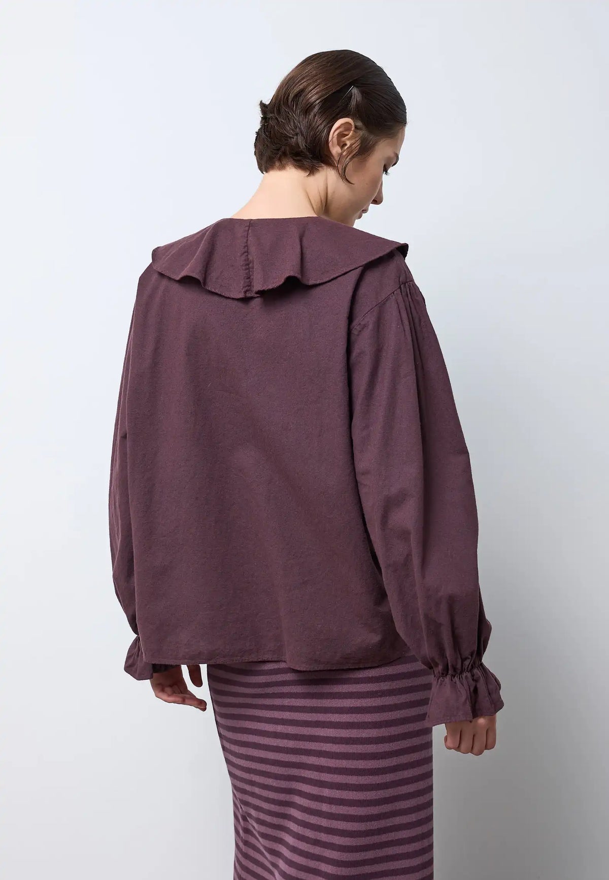 Blusa ampia con volant Neirami