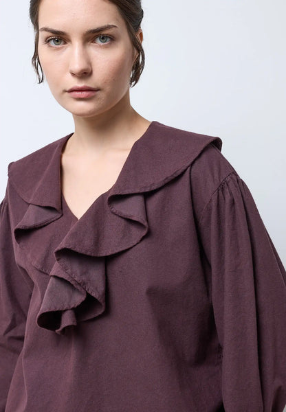 Blusa ampia con volant Neirami