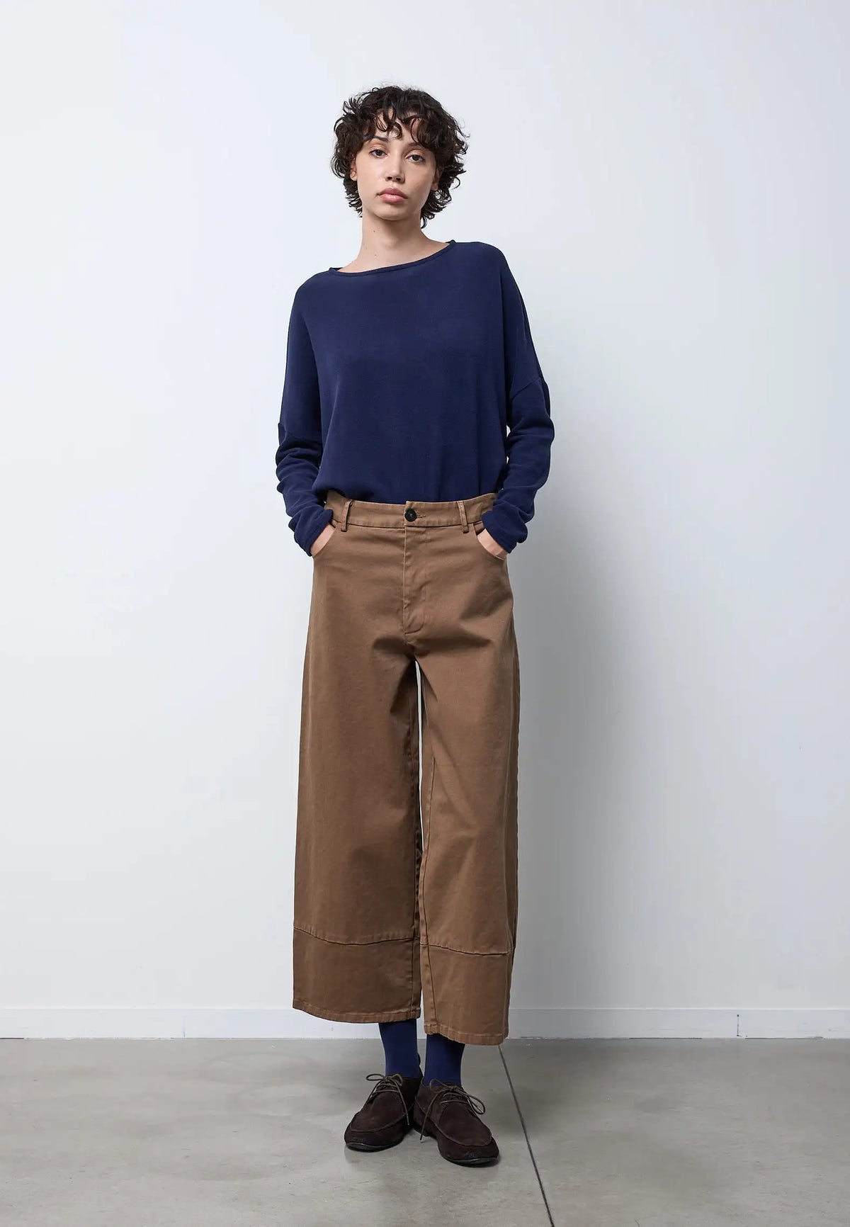 Pantalone in cotone dritto Neirami