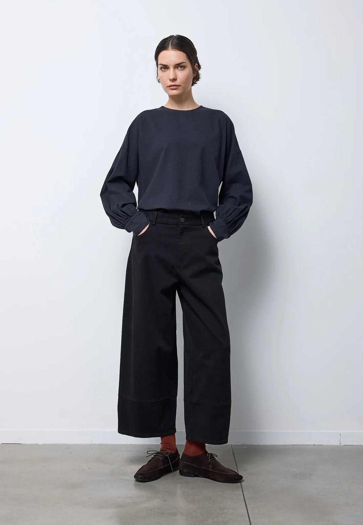Pantalone in cotone dritto Neirami