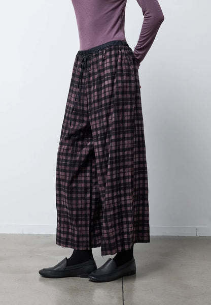 Pantalone largo a quadri Neirami