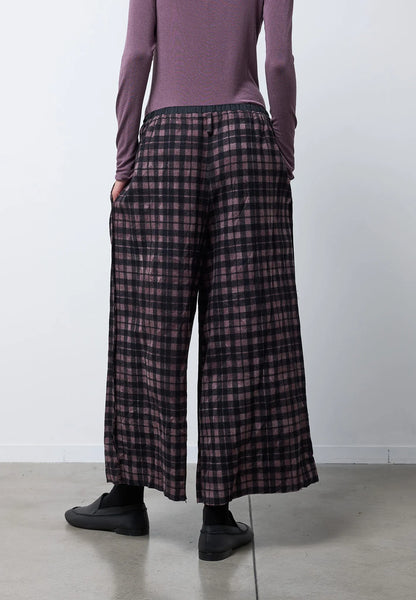 Pantalone largo a quadri Neirami