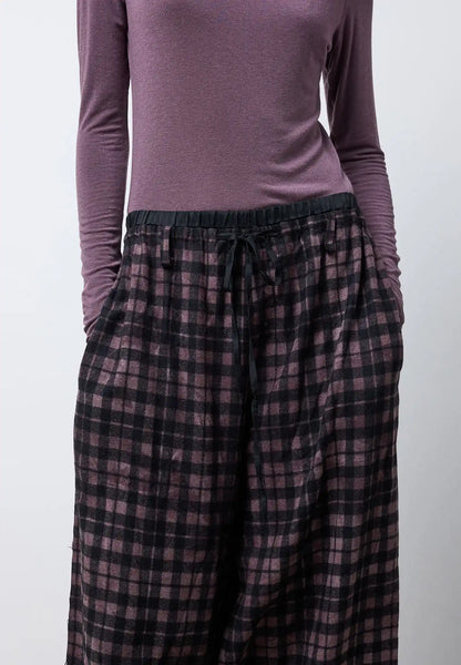 Pantalone largo a quadri Neirami
