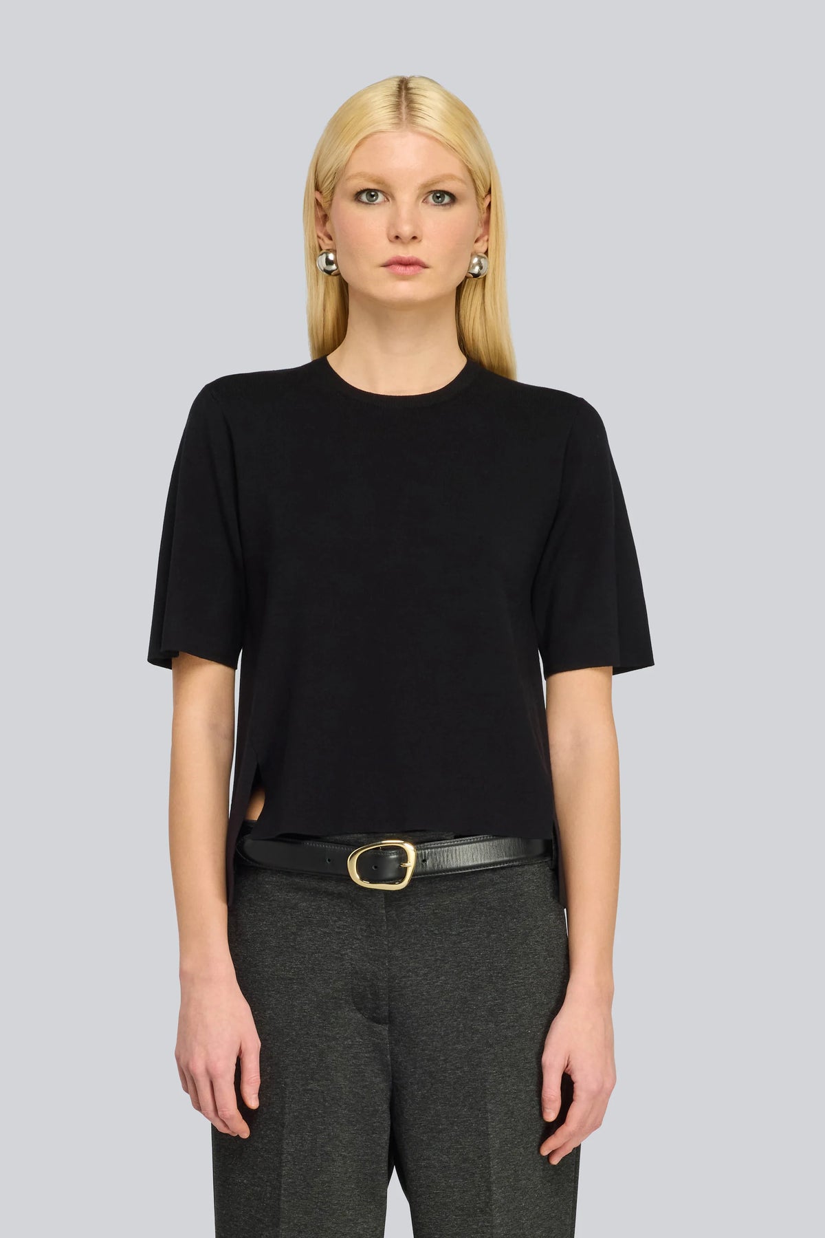 Maglia mezza manica con spacchetti avanti KITTY Semicouture
