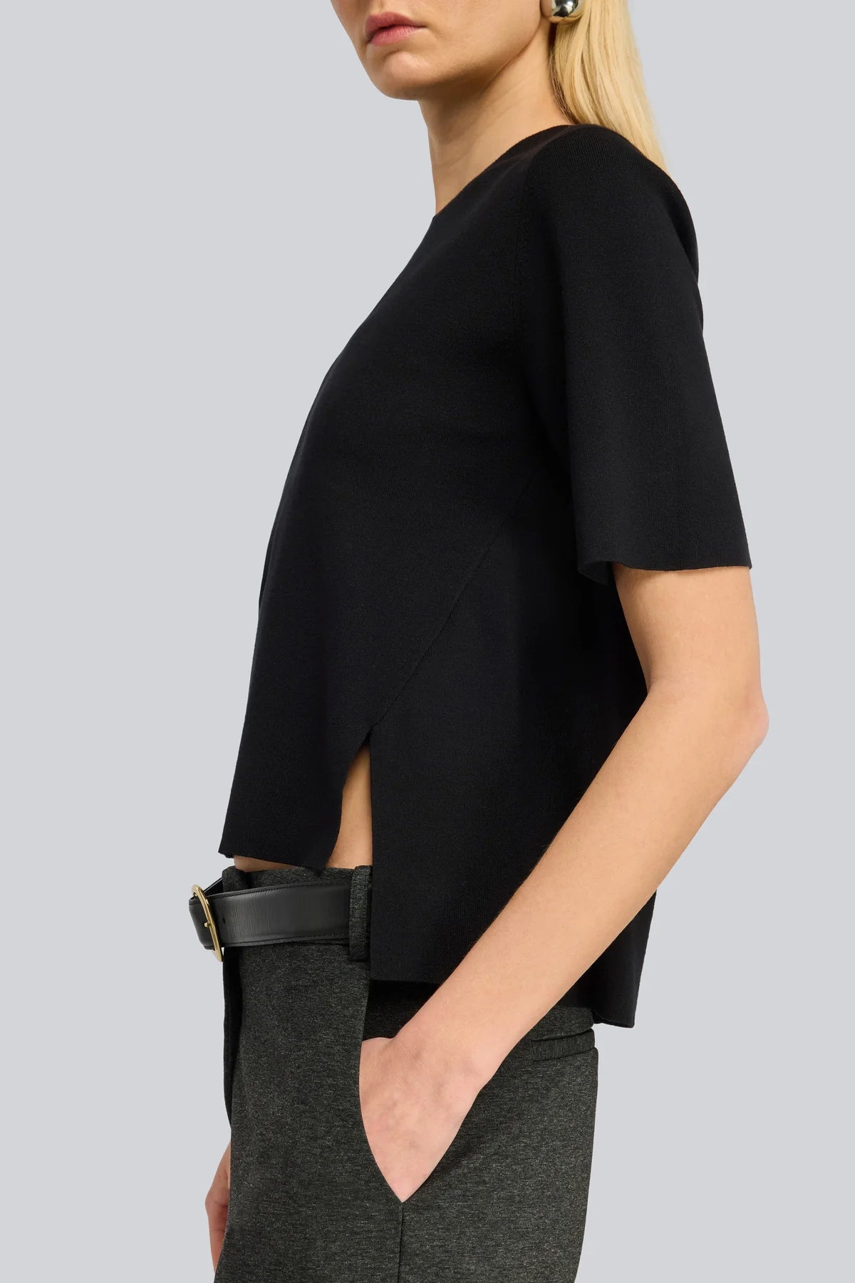 Maglia mezza manica con spacchetti avanti KITTY Semicouture