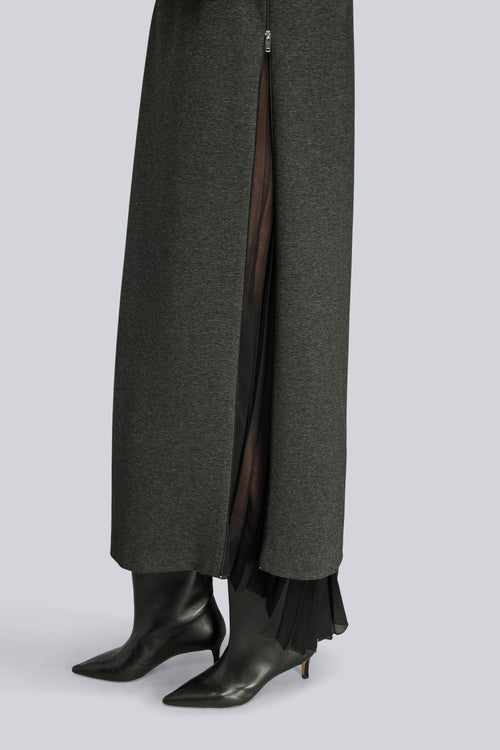 Abito lungo doppiato con zip TAMMY  Semicouture