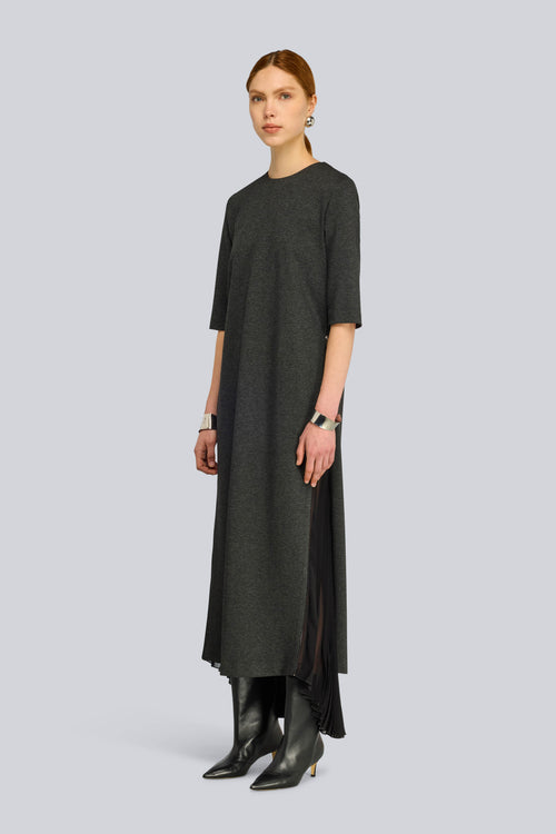 Abito lungo doppiato con zip TAMMY  Semicouture