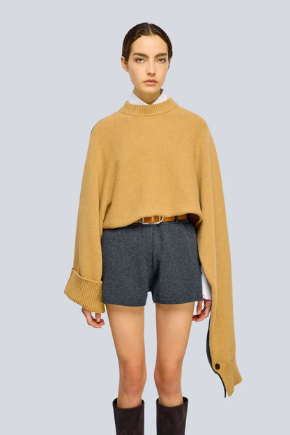 Cappa in lana bicolore ALVINA Semicouture