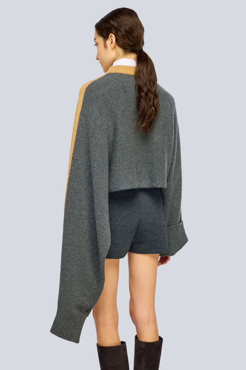 Cappa in lana bicolore ALVINA Semicouture