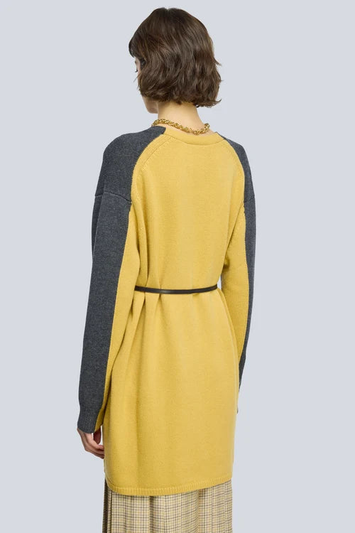 Cardigan lungo bicolore ZELMA Semicouture